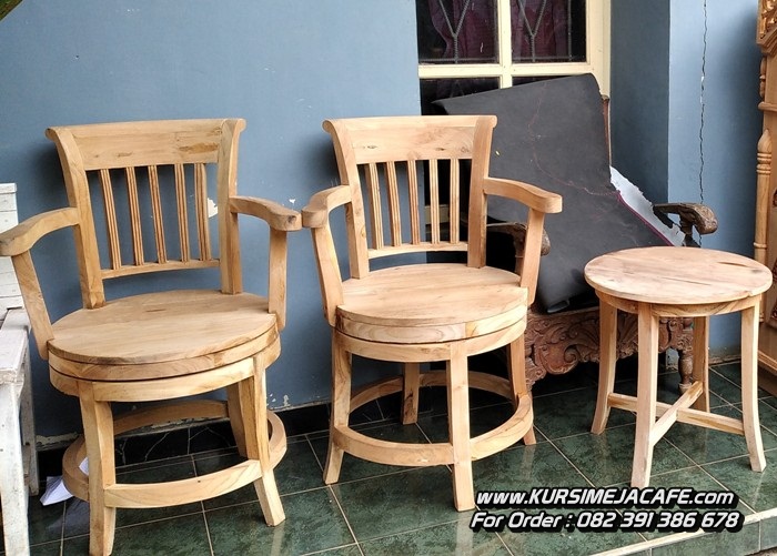 Kursi Teras Kayu Jati Putar Cantik