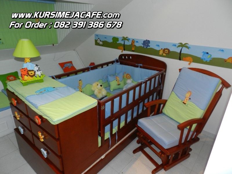 Tempat Tidur Bayi Minimalis Kayu Jati