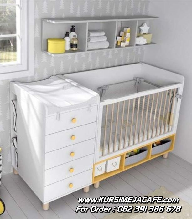 Tempat Tidur Bayi Minimalis Warna Putih